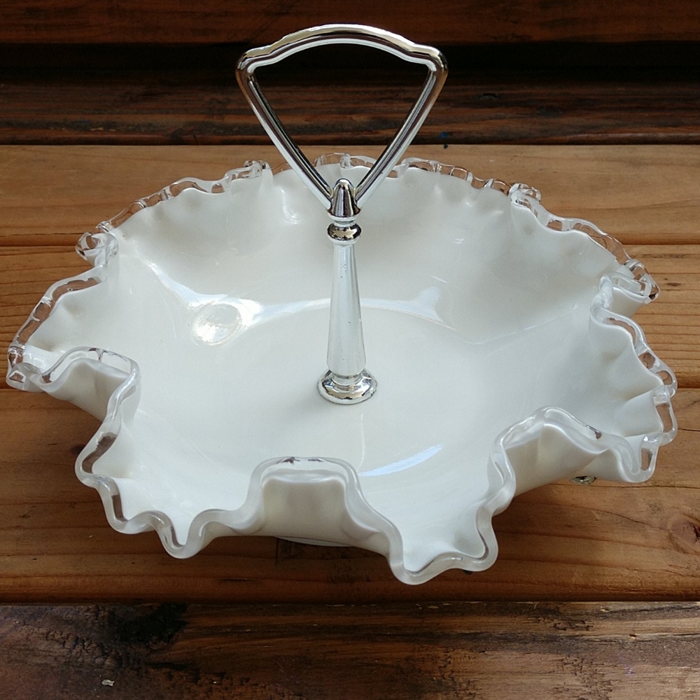 Art deco fenton candy dish